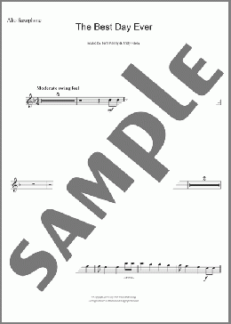 The Best Day Ever (from The SpongeBob SquarePants Movie)(Andy Paley/Tom Kenny) 楽譜 アルトサックス（ソロ） ダウンロード