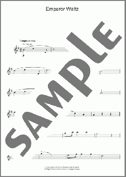 Emperor Waltz(Johann Strauss II) 楽譜 アルトサックス（ソロ） ダウンロード