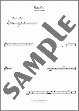 Espana(Emmanuel Chabrier) 楽譜 アルトサックス（ソロ） ダウンロード