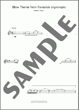 Fantaisie Impromptu(Frederic Chopin) 楽譜 アルトサックス（ソロ） ダウンロード