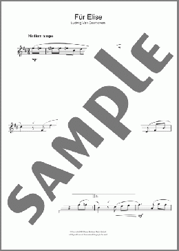 Fur Elise(Ludwig Van Beethoven) 楽譜 アルトサックス（ソロ） ダウンロード