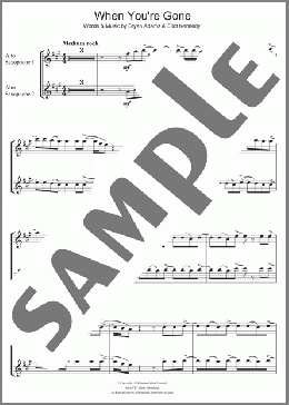 When You're Gone(Melanie C/Bryan Adams) 楽譜 アルトサックス（ソロ） ダウンロード
