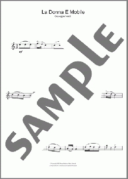 La Donna E Mobile(Giuseppe Verdi) 楽譜 アルトサックス（ソロ） ダウンロード