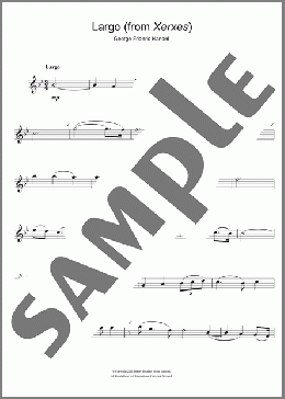Largo (from Xerxes)(George Frideric Handel) 楽譜 アルトサックス（ソロ） ダウンロード