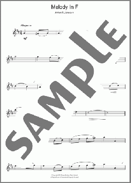 Melody In F(Anton Rubinstein) 楽譜 アルトサックス（ソロ） ダウンロード
