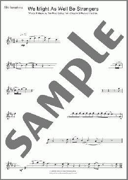 We Might As Well Be Strangers(Keane) 楽譜 アルトサックス（ソロ） ダウンロード