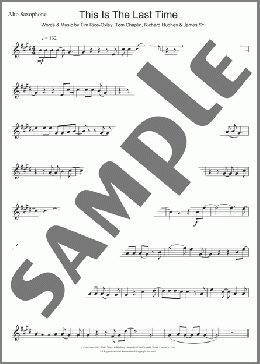 This Is The Last Time(Keane) 楽譜 アルトサックス（ソロ） ダウンロード