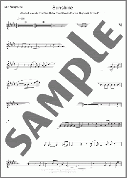Sunshine(Keane) 楽譜 アルトサックス（ソロ） ダウンロード
