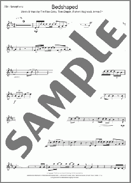 Bedshaped(Keane) 楽譜 アルトサックス（ソロ） ダウンロード