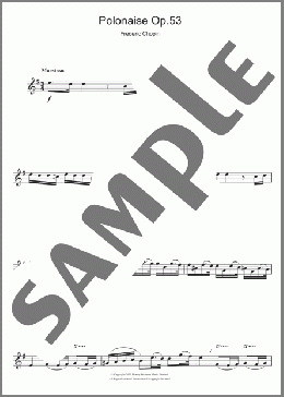Polonaise Opus 53(Frederic Chopin) 楽譜 アルトサックス（ソロ） ダウンロード