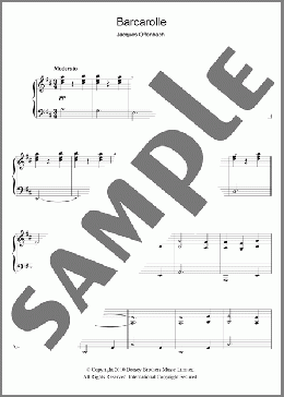 Barcarolle (from The Tales Of Hoffmann)(Jacques Offenbach) 楽譜 ピアノ（ソロ） ダウンロード