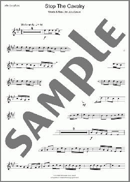 Stop The Cavalry(Jona Lewie) 楽譜 アルトサックス（ソロ） ダウンロード