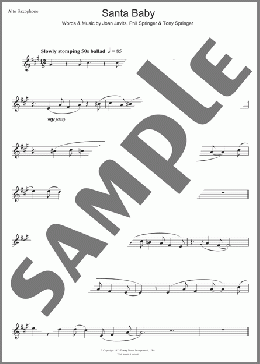 Santa Baby(Eartha Kitt) 楽譜 アルトサックス（ソロ） ダウンロード