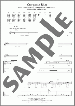 Computer Blue(Prince) 楽譜 ギター（ソロ） ダウンロード