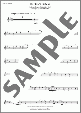 In Dulci Jubilo(Mike Oldfield) 楽譜 アルトサックス（ソロ） ダウンロード