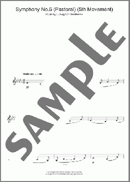 Symphony No.6 (Pastoral), 5th Movement(Ludwig Van Beethoven) 楽譜 アルトサックス（ソロ） ダウンロード