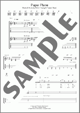 Paper Plane(Status Quo) 楽譜 ギター（ソロ） ダウンロード