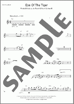 Eye Of The Tiger(Survivor) 楽譜 アルトサックス（ソロ） ダウンロード