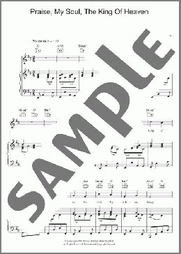 Praise, My Soul, The King Of Heaven(Traditional) 楽譜 その他 ダウンロード