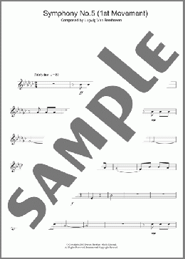 Theme From Symphony No. 5, Op. 67 (1st Movement)(Ludwig Van Beethoven) 楽譜 アルトサックス（ソロ） ダウンロード