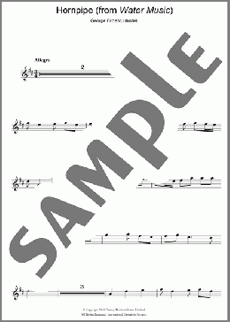 Hornpipe (from The Water Music Suite)(George Frideric Handel) 楽譜 アルトサックス（ソロ） ダウンロード