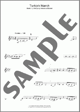 Turkish March(Wolfgang Amadeus Mozart) 楽譜 アルトサックス（ソロ） ダウンロード