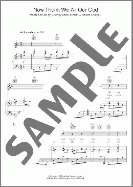 Now Thank We All Our God(Johann Cruger) 楽譜 その他 ダウンロード