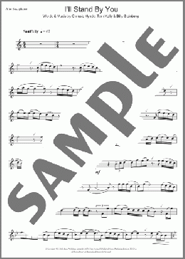 I'll Stand By You(The Pretenders) 楽譜 アルトサックス（ソロ） ダウンロード