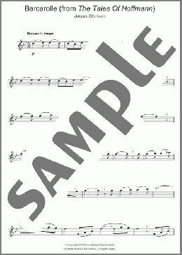 Barcarolle (from The Tales Of Hoffmann)(Jacques Offenbach) 楽譜 アルトサックス（ソロ） ダウンロード