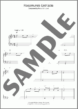 Rosamunde Entr'acte(Franz Schubert) 楽譜 ピアノ（ソロ） ダウンロード