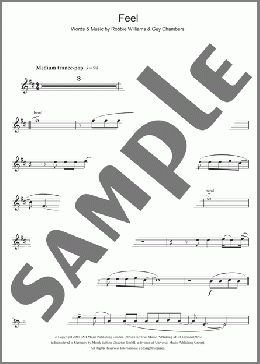 Feel(Robbie Williams) 楽譜 アルトサックス（ソロ） ダウンロード