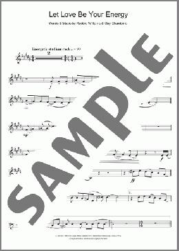 Let Love Be Your Energy(Robbie Williams) 楽譜 アルトサックス（ソロ） ダウンロード