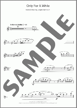 Only For A While(Toploader) 楽譜 アルトサックス（ソロ） ダウンロード