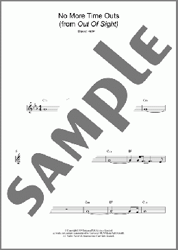 No More Time Outs (from Out Of Sight)(David Holmes) 楽譜 その他 ダウンロード