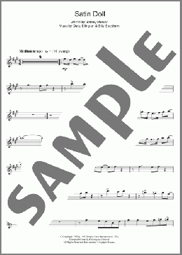 Satin Doll(Nina Simone/Duke Ellington) 楽譜 アルトサックス（ソロ） ダウンロード