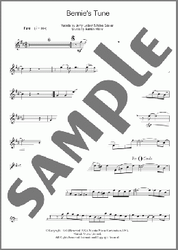 Bernie's Tune(Bernie Miller) 楽譜 アルトサックス（ソロ） ダウンロード