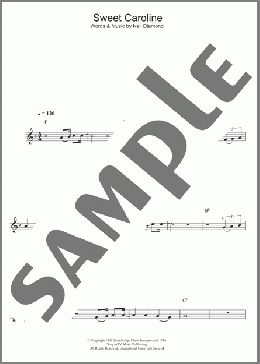 Sweet Caroline(Neil Diamond) 楽譜 アルトサックス（ソロ） ダウンロード