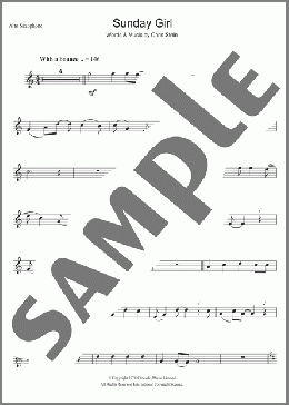 Sunday Girl(Blondie) 楽譜 アルトサックス（ソロ） ダウンロード