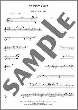 Yardbird Suite(Charlie Parker) 楽譜 アルトサックス（ソロ） ダウンロード