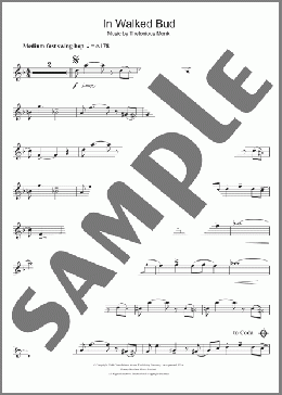 In Walked Bud(Thelonious Monk) 楽譜 アルトサックス（ソロ） ダウンロード