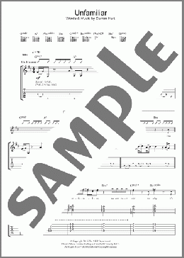 Unfamilar(Harts) 楽譜 ギター（ソロ） ダウンロード
