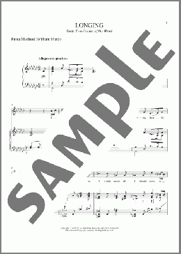 Longing(Samuel Barber) 楽譜 ピアノ & ボーカル ダウンロード