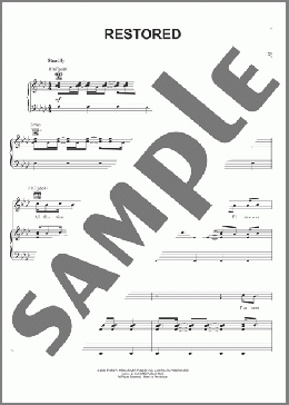 Restored(Jeremy Camp) 楽譜 ピアノ & ボーカル & ギター ダウンロード