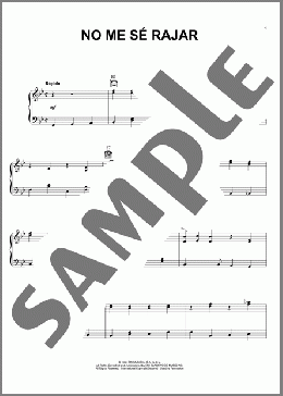 No Me Se Rajar(J. Carmelo Frayle) 楽譜 ピアノ & ボーカル & ギター ダウンロード