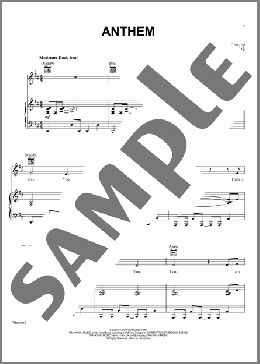 Anthem(Tree63) 楽譜 ピアノ & ボーカル & ギター ダウンロード