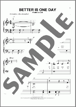 Better Is One Day(Matt Redman/Passion Band) 楽譜 ピアノ（ソロ） ダウンロード