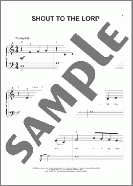 Shout To The Lord(Carman/Hillsong) 楽譜 ピアノ（ソロ） ダウンロード