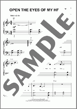 Open The Eyes Of My Heart(Sonicflood/Paul Baloche) 楽譜 ピアノ（ソロ） ダウンロード