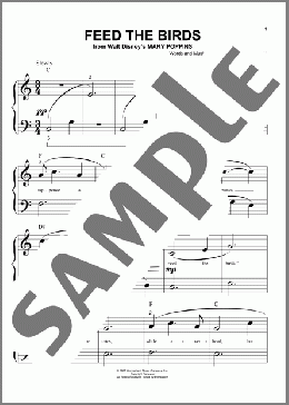 Feed The Birds (Tuppence A Bag) (from Mary Poppins) (arr. Phillip Keveren)(Sherman Brothers) 楽譜 ピアノ（ソロ） ダウンロード