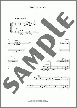 Rule Britannia(Thomas Arne) 楽譜 ピアノ（ソロ） ダウンロード